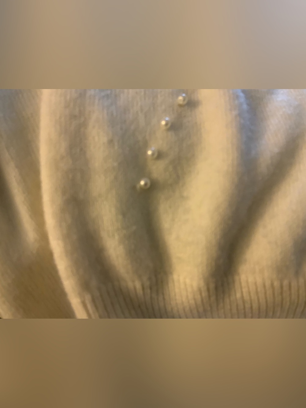 Dressbarn acrylic pearl embellished sweater with cream - Picture 7 of 7
